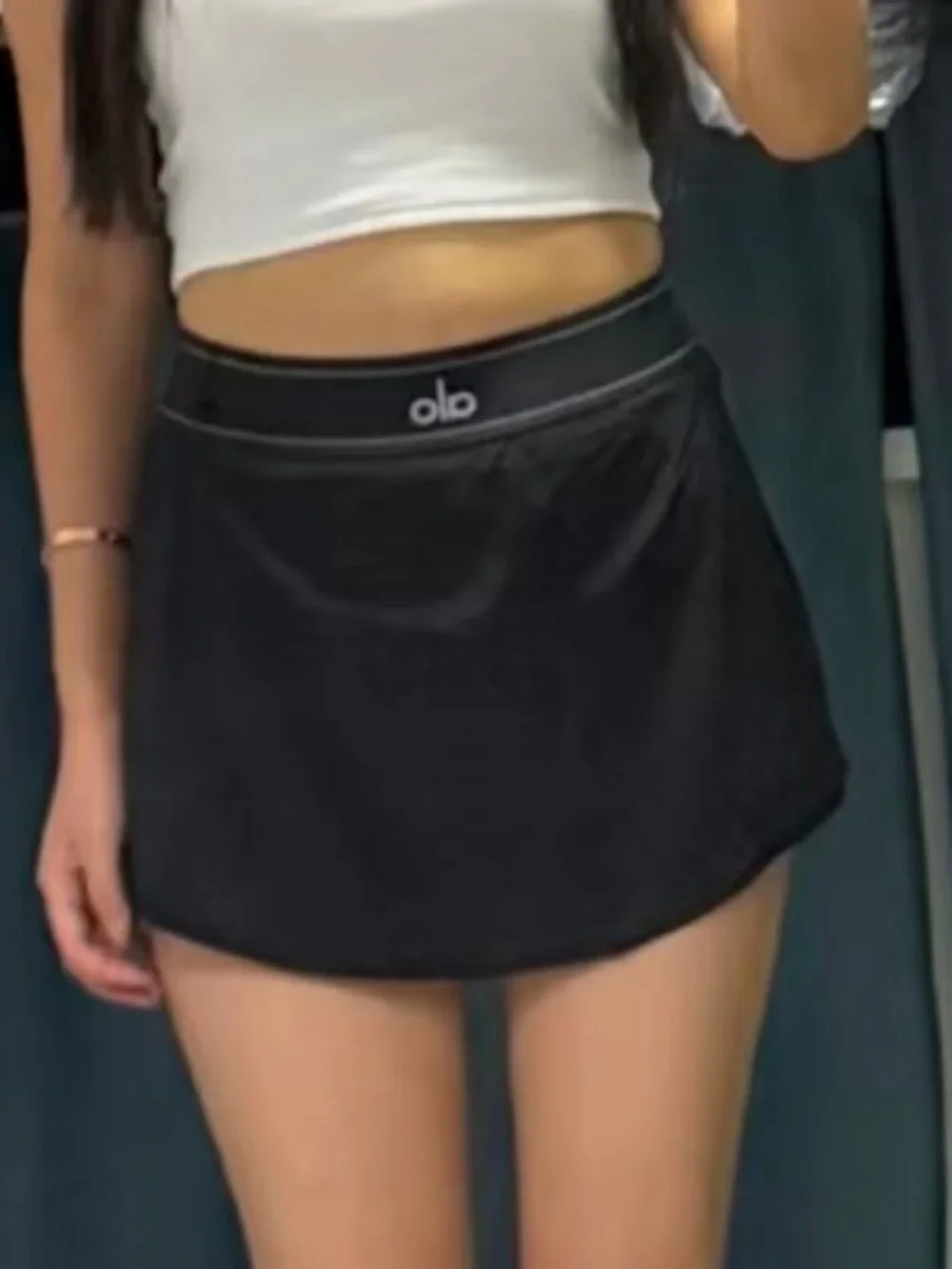 Alo Yoga Match Point Tennis Perfect Mini Skirt🦪Timeless Black🚣‍Easy to Style